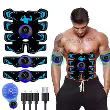 USB Rechargable Muscle Massager ABS Arm 3 IN 1 Trainer Pad Wireless Smart Fitness Abdominal Training Electric Body